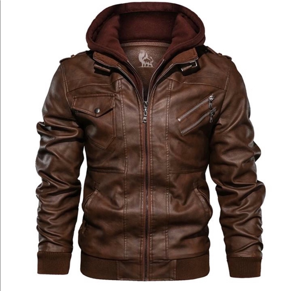 David Outwear Brown leather Jacket